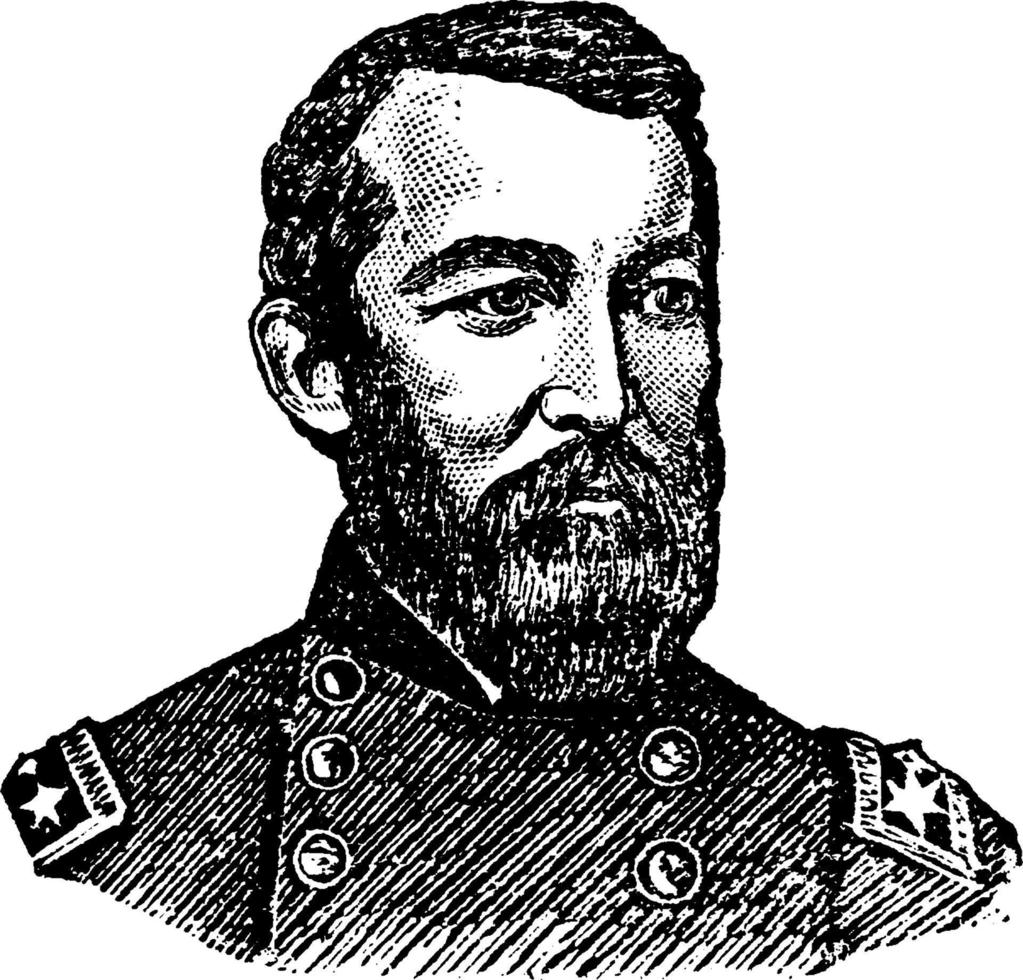 Philip H. Sheridan, vintage illustration vector