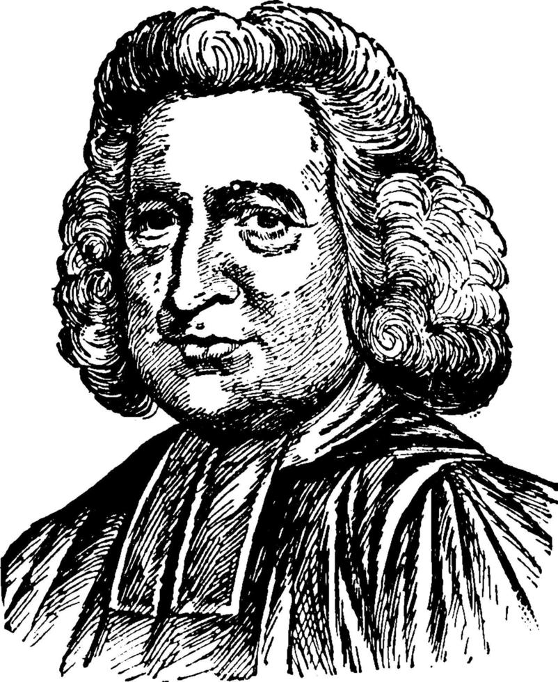 john wesley, ilustración de la vendimia vector