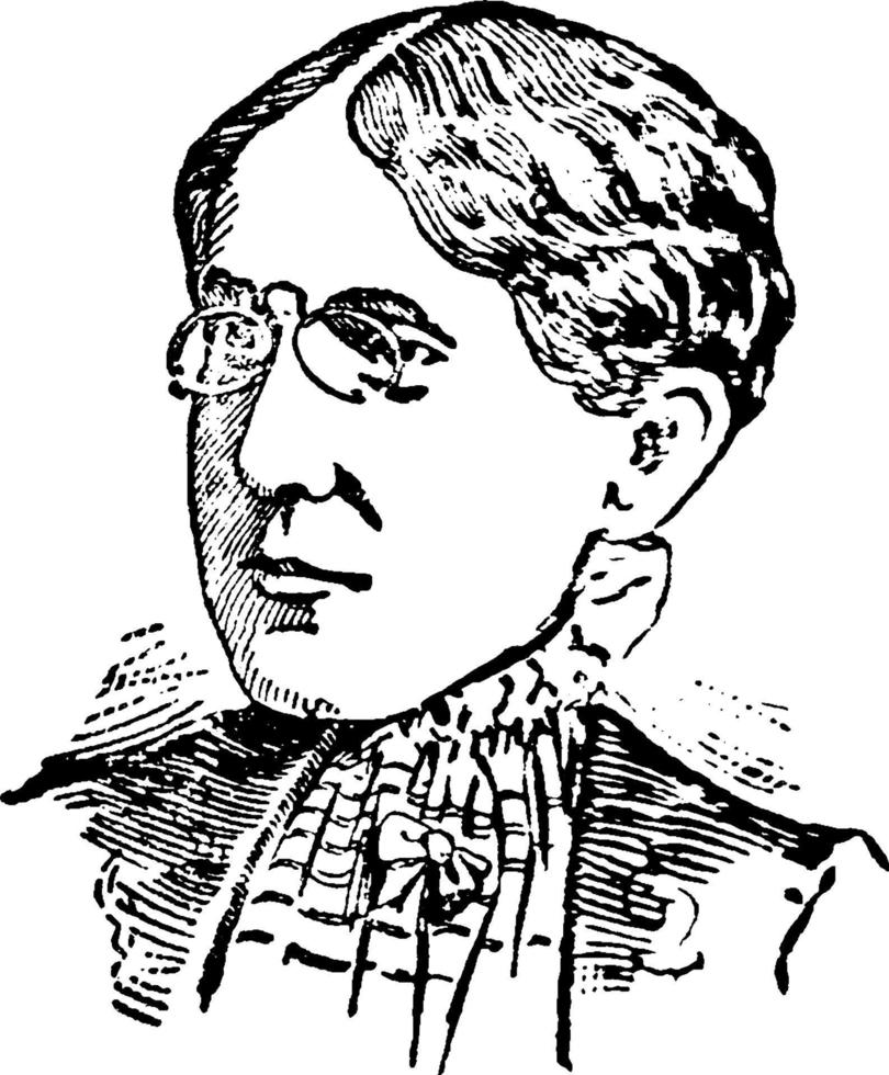 Frances Willard, vintage illustration vector