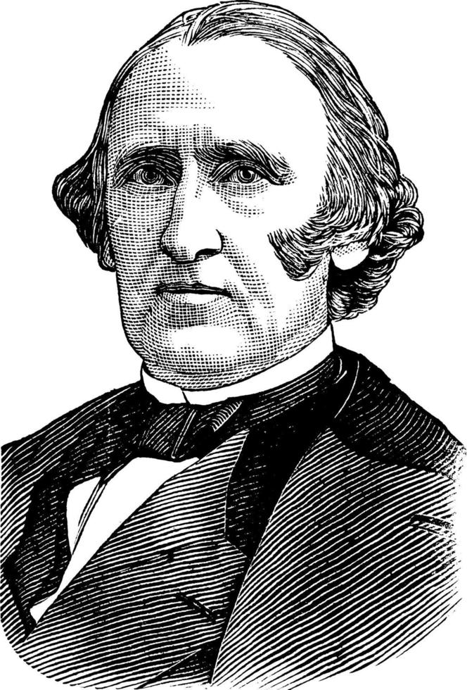 wendell phillips, ilustración de la vendimia vector