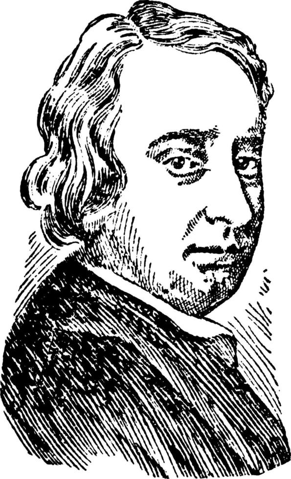 John Dryden, vintage illustration vector