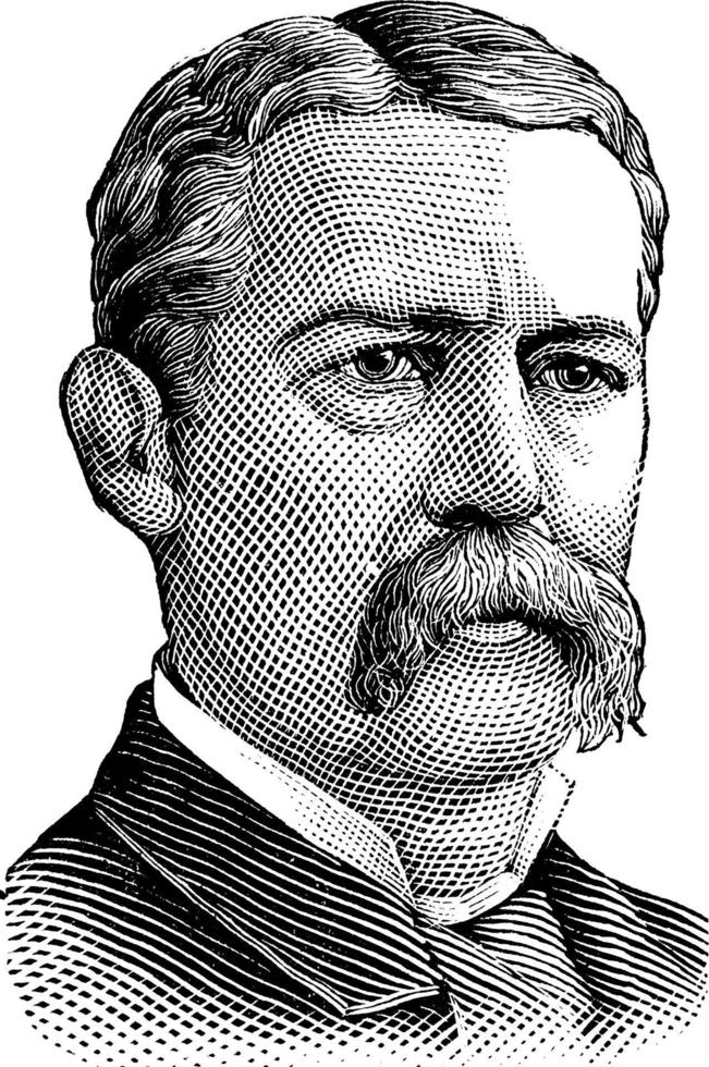 William Lee Trenholm, vintage illustration vector