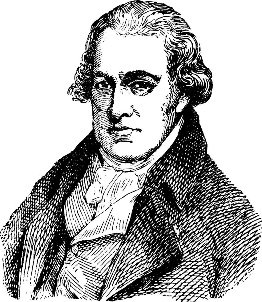 James Watt, vintage illustration vector