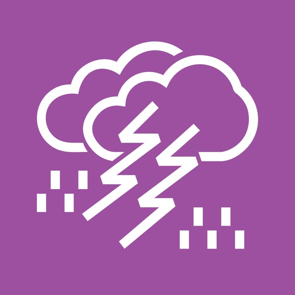 Thunderstorm Line Color Background Icon vector