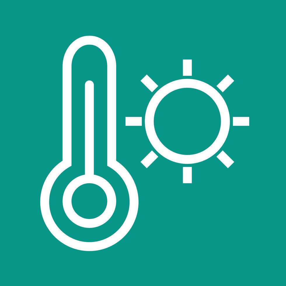 Hot Weather Line Color Background Icon vector
