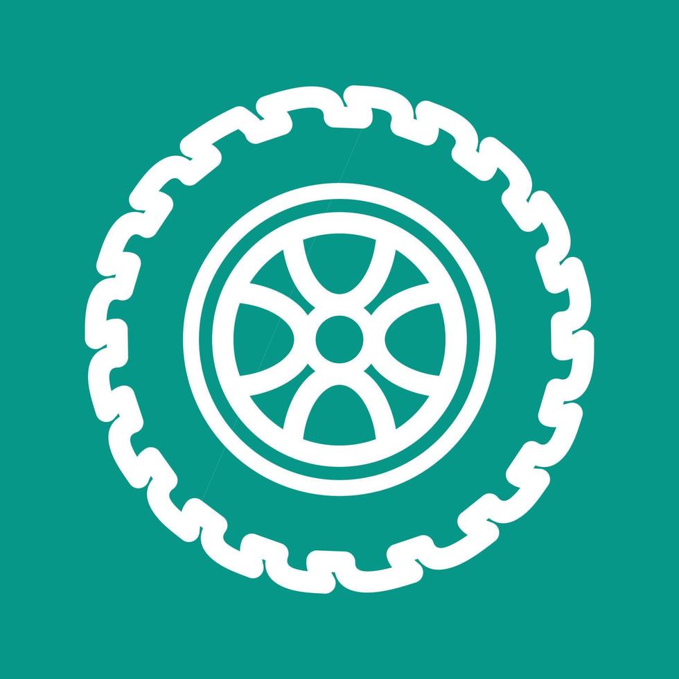 Tyre III Line Color Background Icon vector