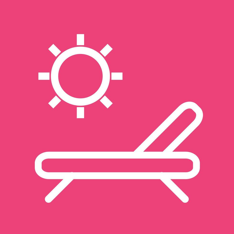 Sunbathe Line Color Background Icon vector