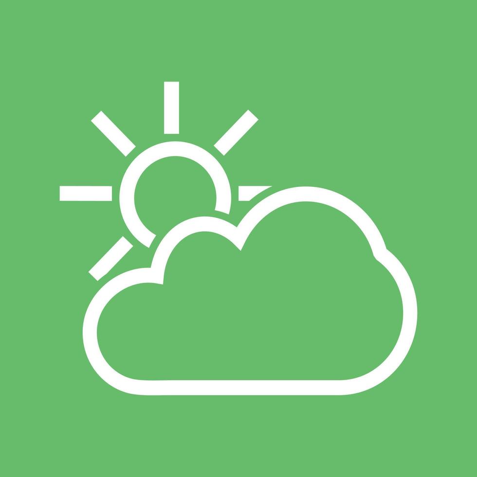 Partly Cloudy I Line Color Background Icon vector