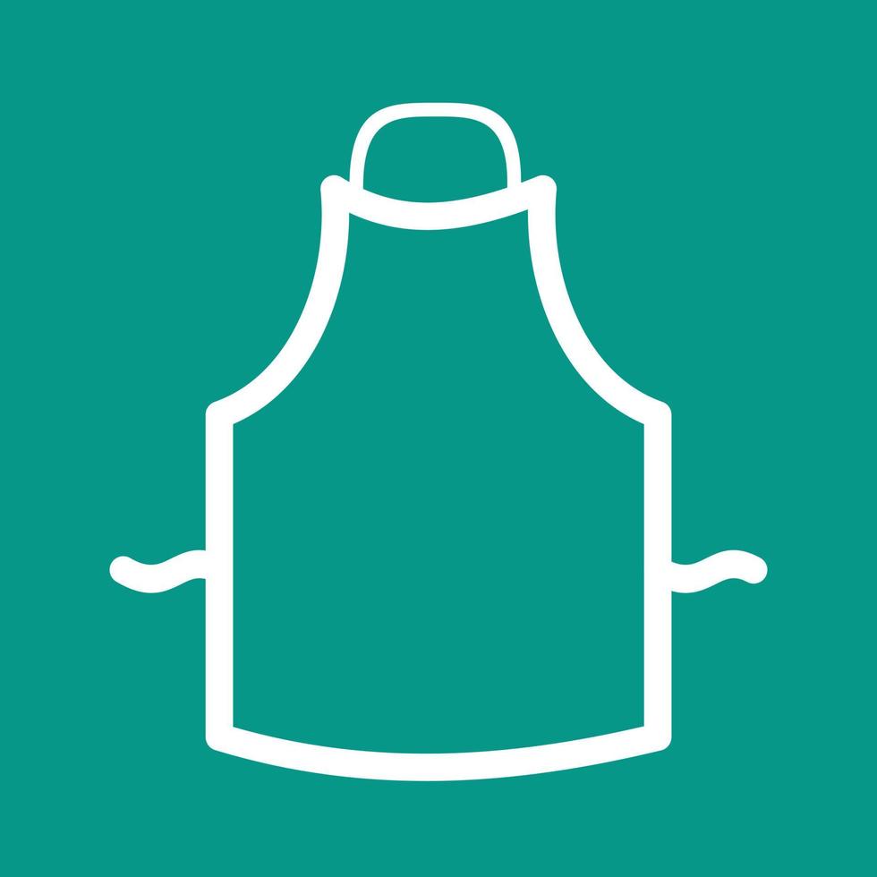 Apron Line Color Background Icon vector