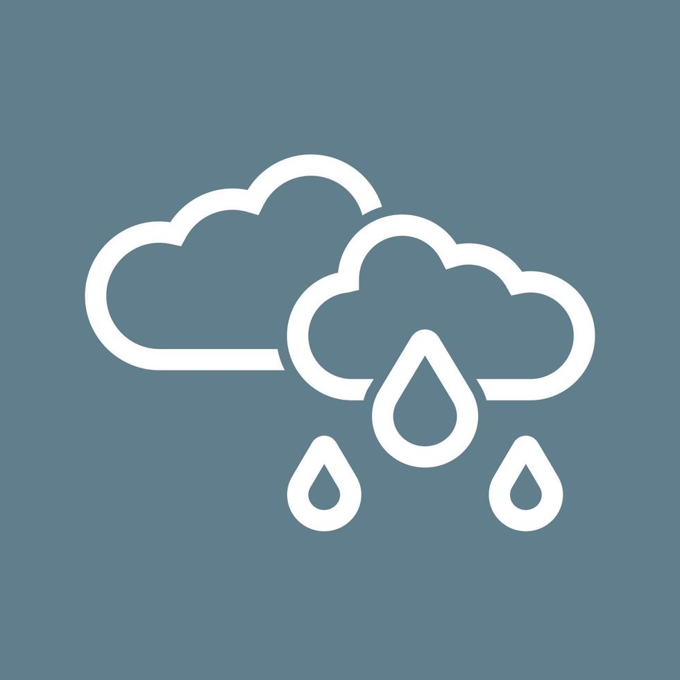 Light Rain Line Color Background Icon vector