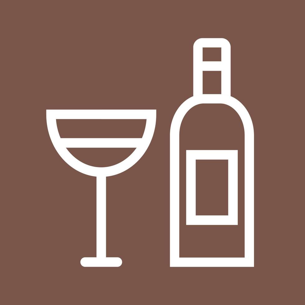 Goblet and Wine Line Color Background Icon vector