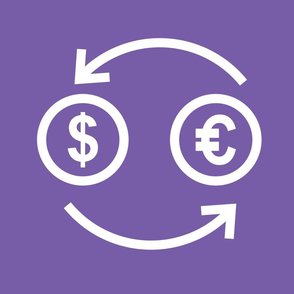 Currency Exchange Rates Line Color Background Icon vector