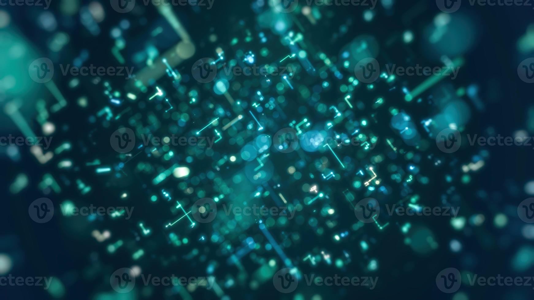 Illustration of virtual data. 3D rendering illustration. photo