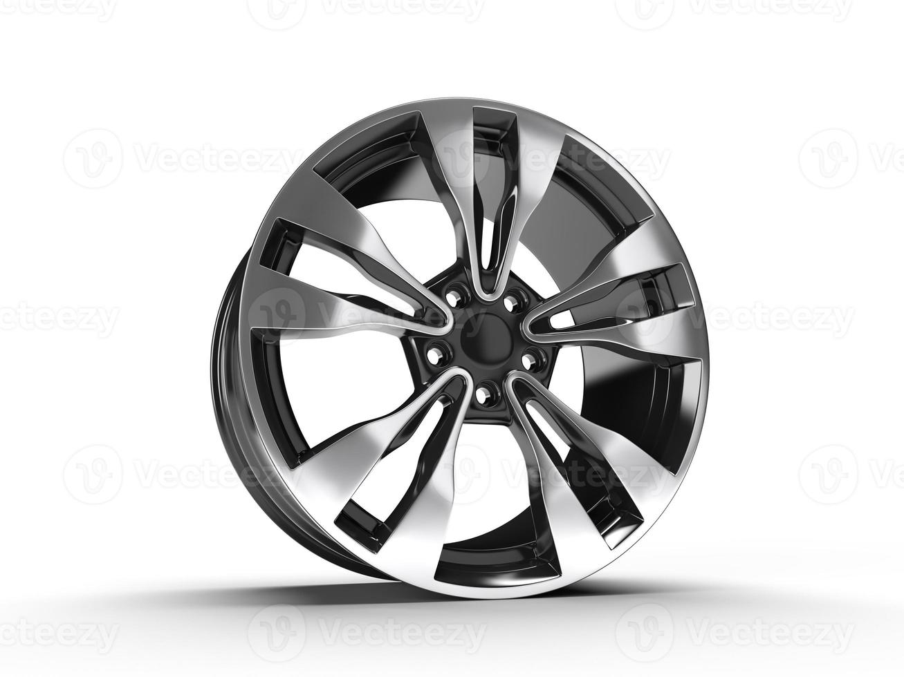 car wheels isolated on a white background. 3D rendering illustration. photo