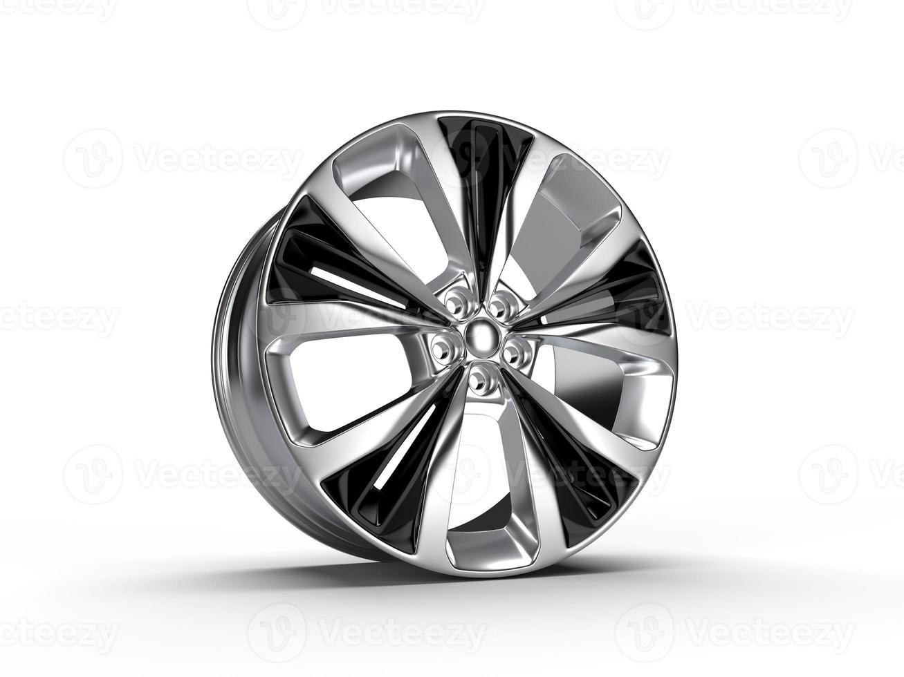 Racing Performance Aluminum Wheel Rim Cutout. 3D rendering illustration. photo