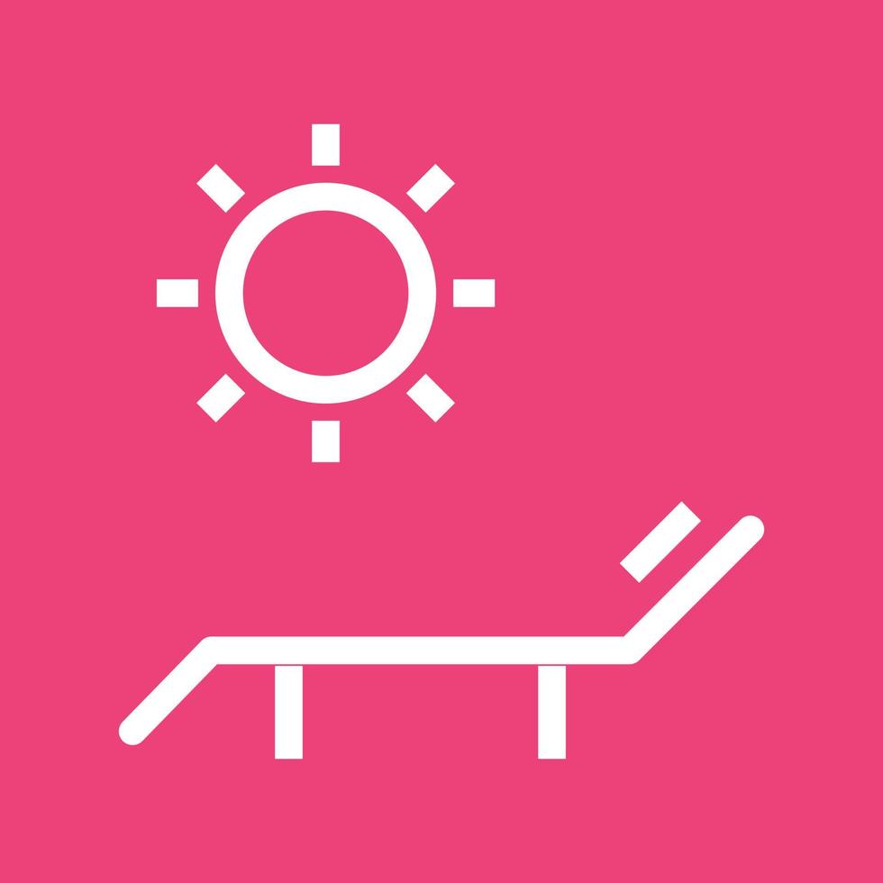 Sun Bathing Line Color Background Icon vector