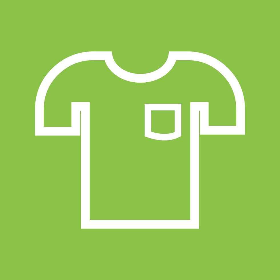 T Shirt Line Color Background Icon vector