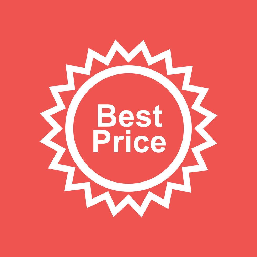 Best Price Tag Line Color Background Icon vector