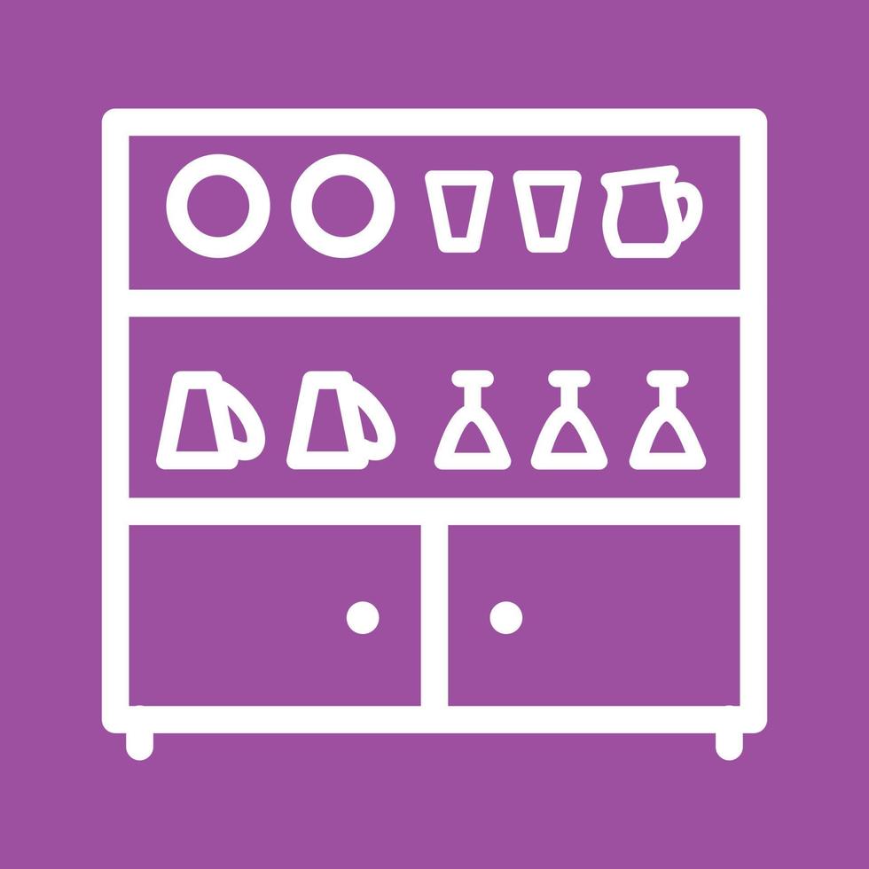 Shelf Line Color Background Icon vector
