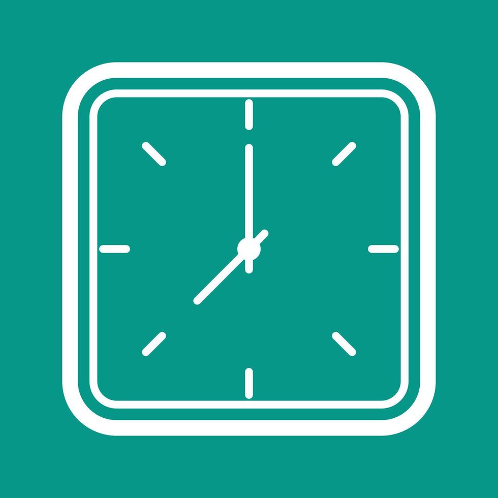 Clock Line Color Background Icon vector