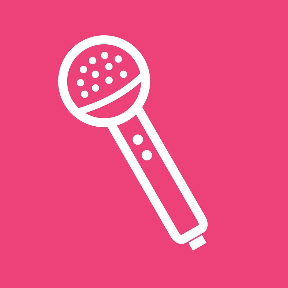Wireless Microphone Line Color Background Icon vector