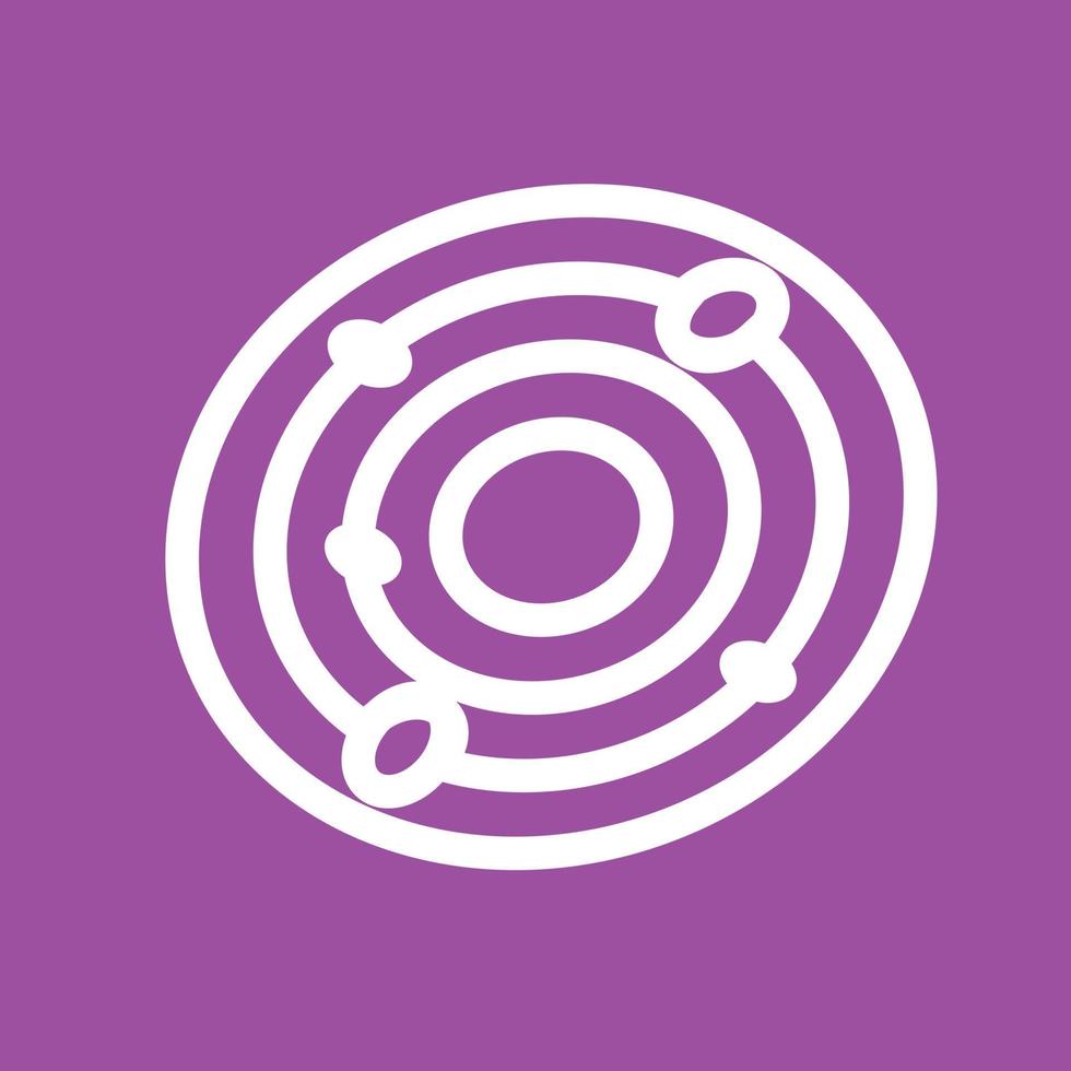 Solar System Line Color Background Icon vector