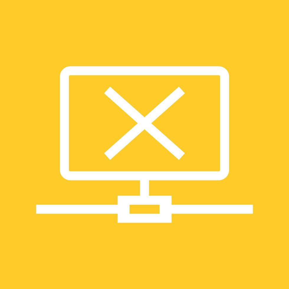 Disconnected Network Line Color Background Icon vector