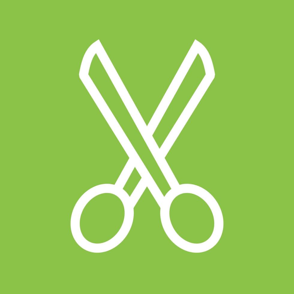 Scissors Line Color Background Icon vector