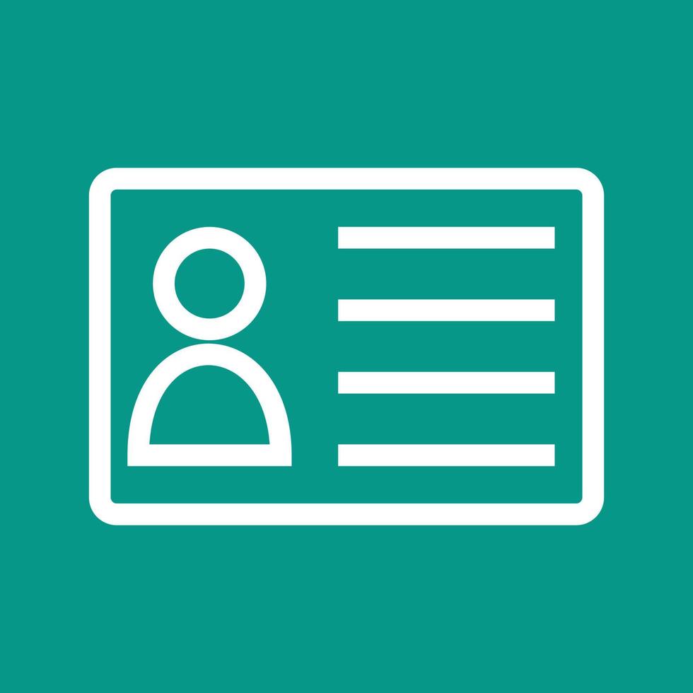 Identity Card Line Color Background Icon vector