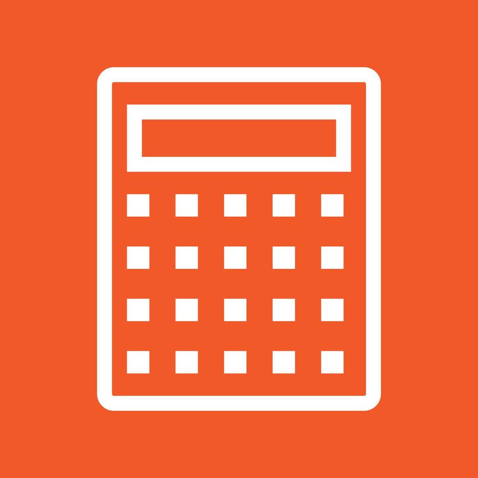 Calculator Line Color Background Icon vector