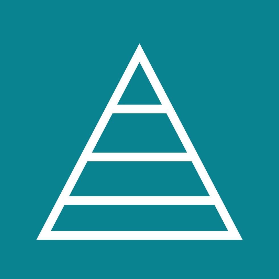 Pyramid Graph Line Color Background Icon vector