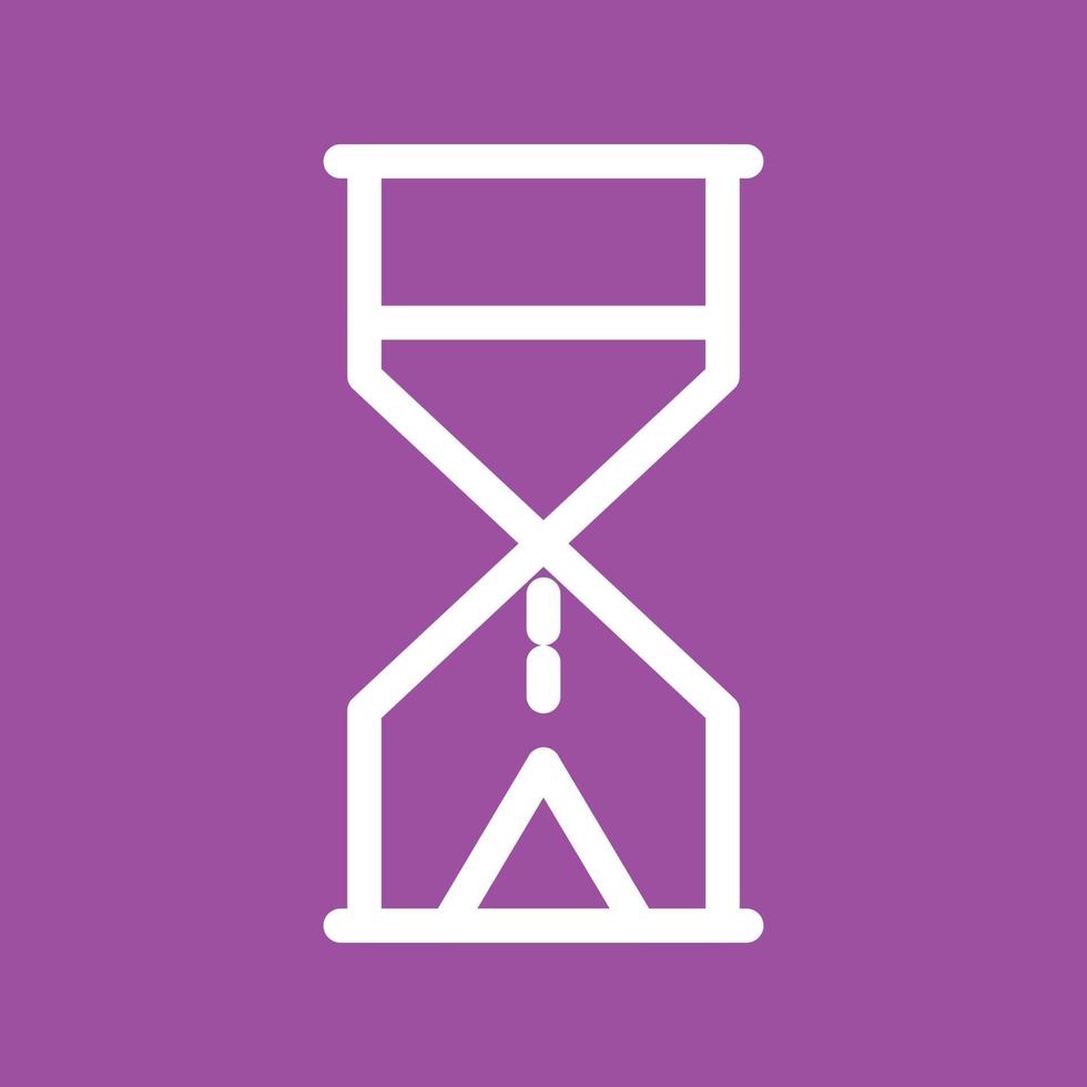 Sand glass Line Color Background Icon vector