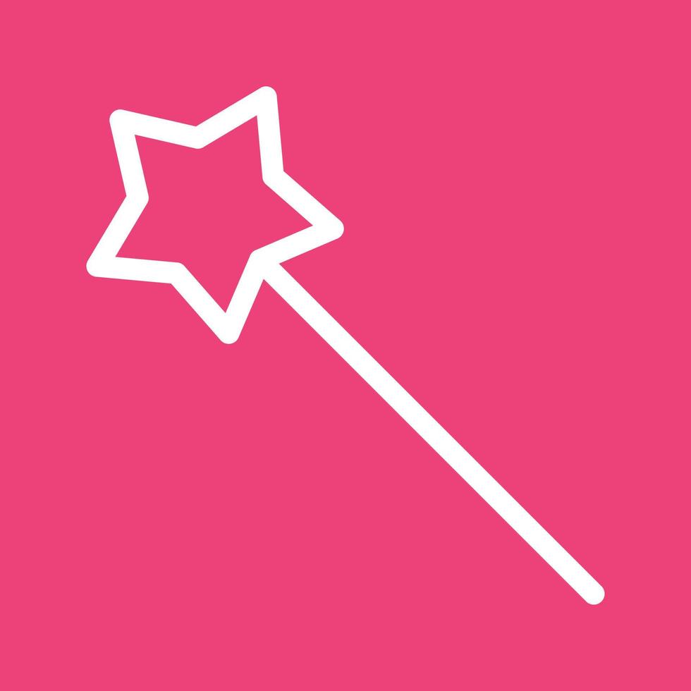 Magic Wand Line Color Background Icon vector