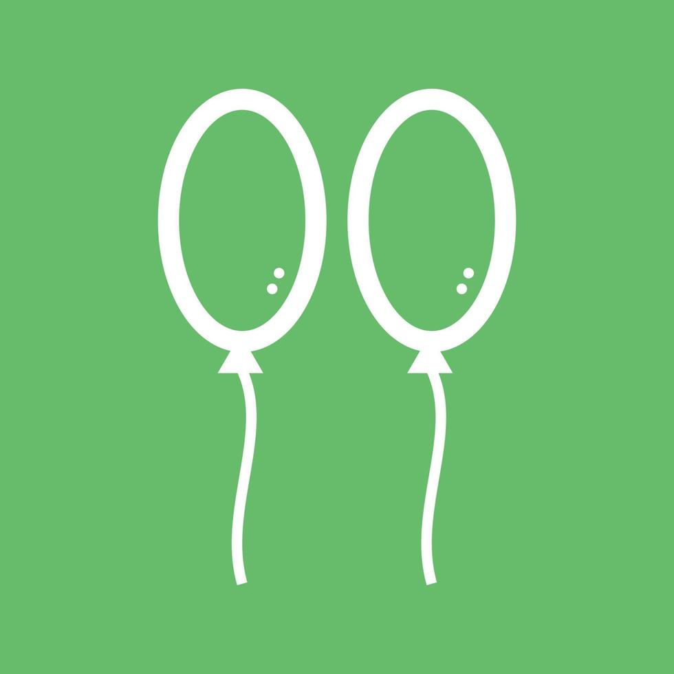 Balloons Line Color Background Icon vector