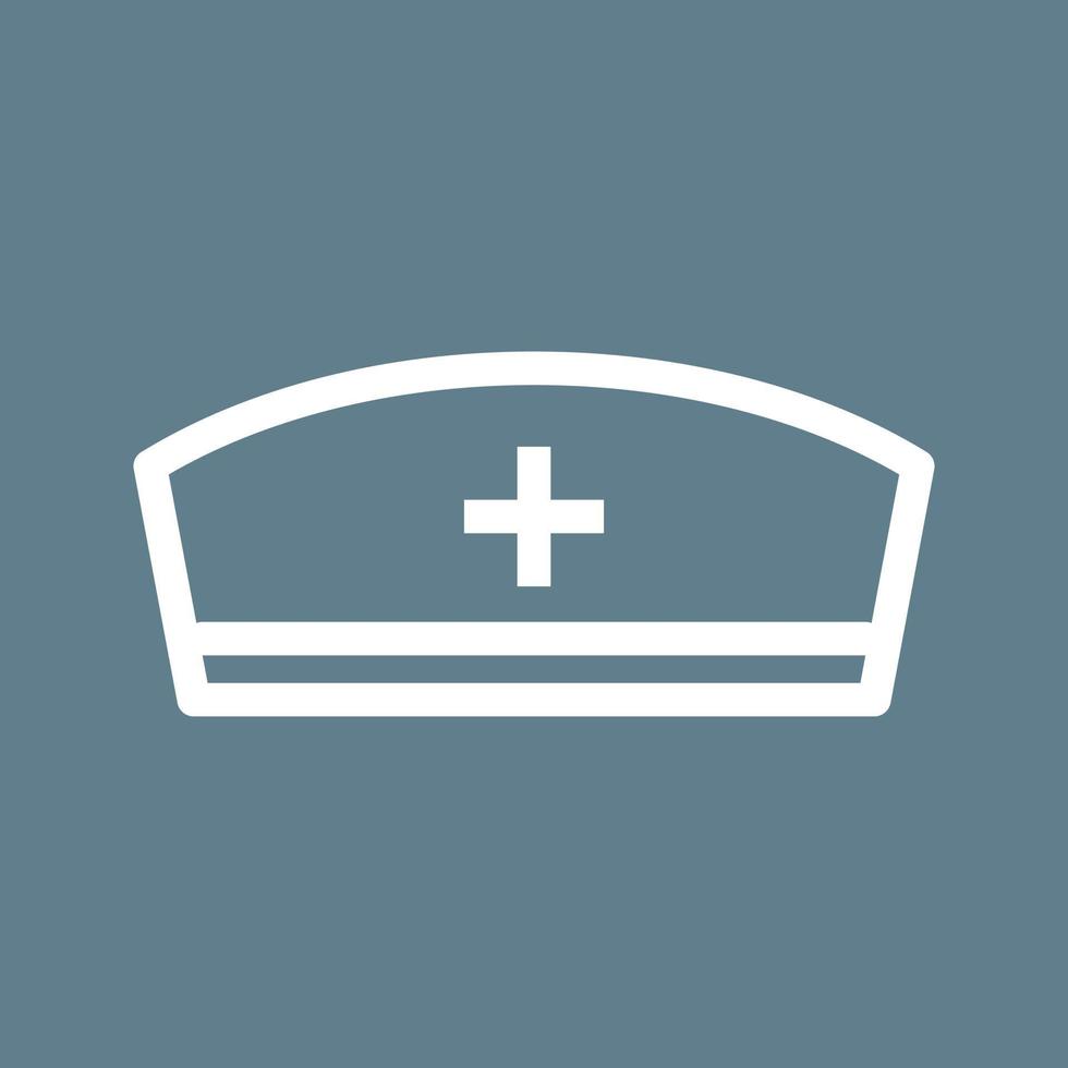 Nurse Cap Line Color Background Icon vector