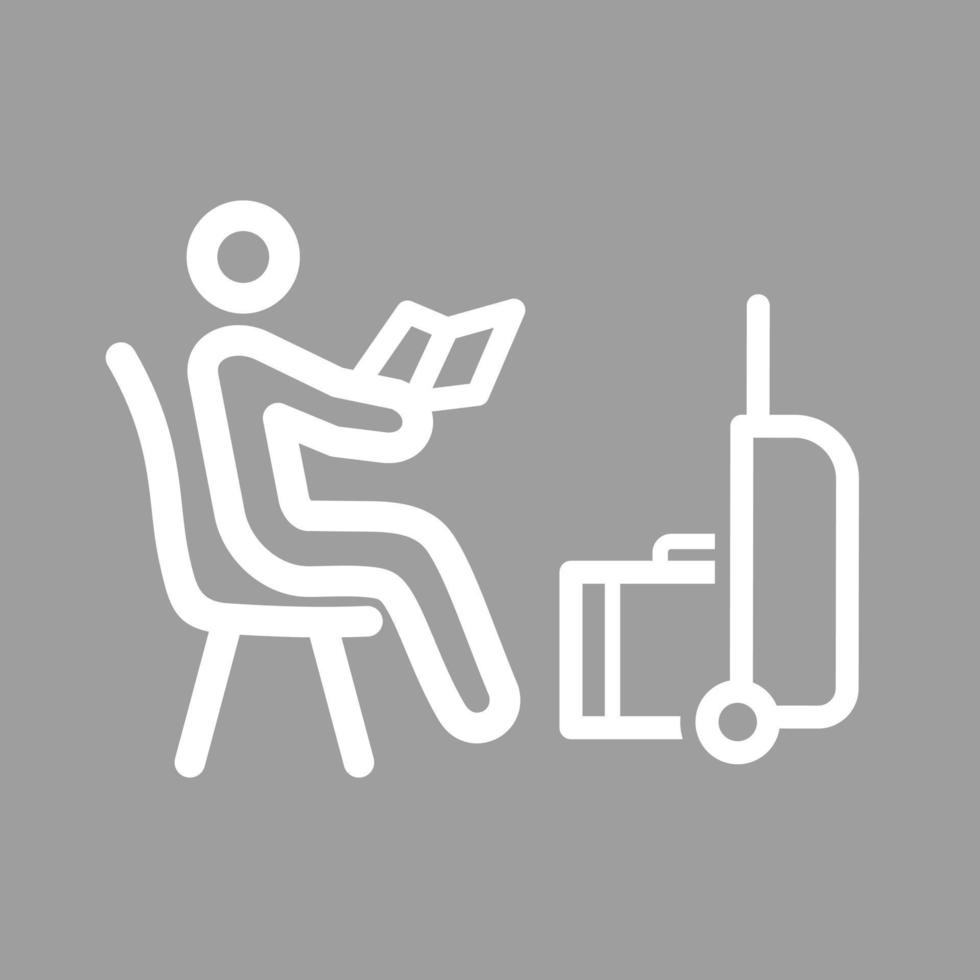Waiting Line Color Background Icon vector