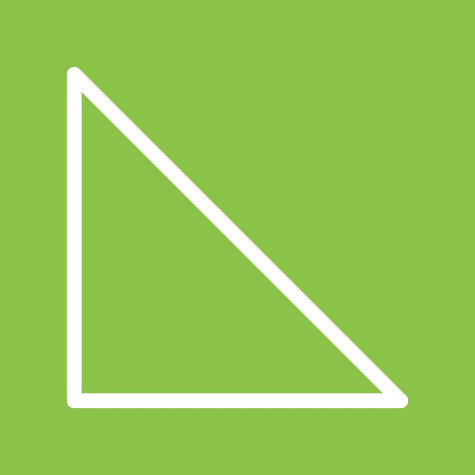Right angle Traingle Line Color Background Icon vector