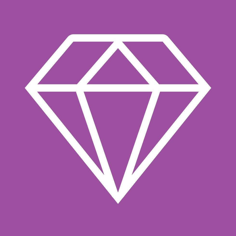 icono de fondo de color de línea de diamante vector