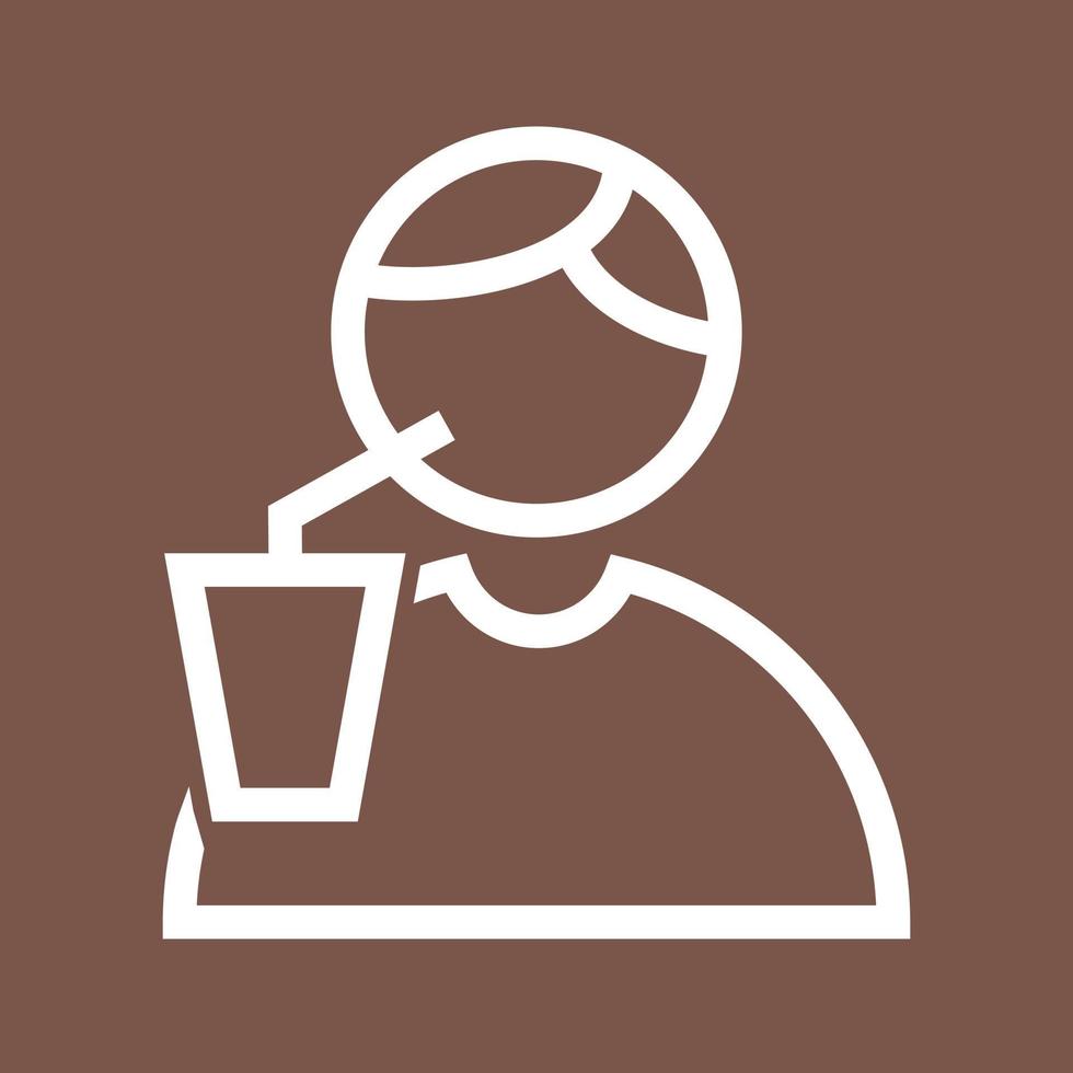 Drinking Line Color Background Icon vector