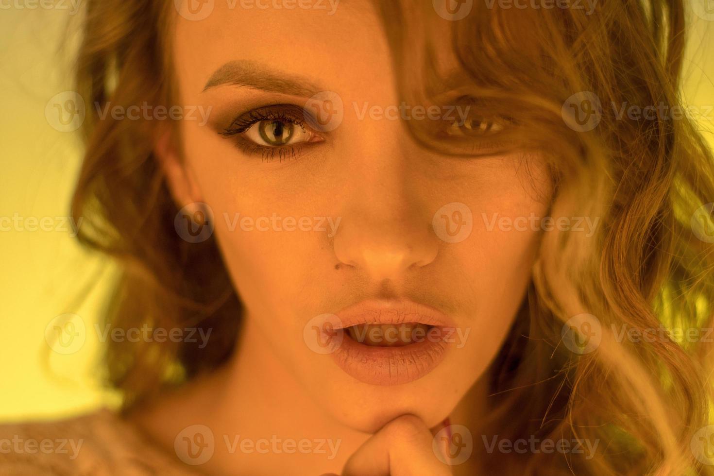 beauty portrait of young attractive girl photo