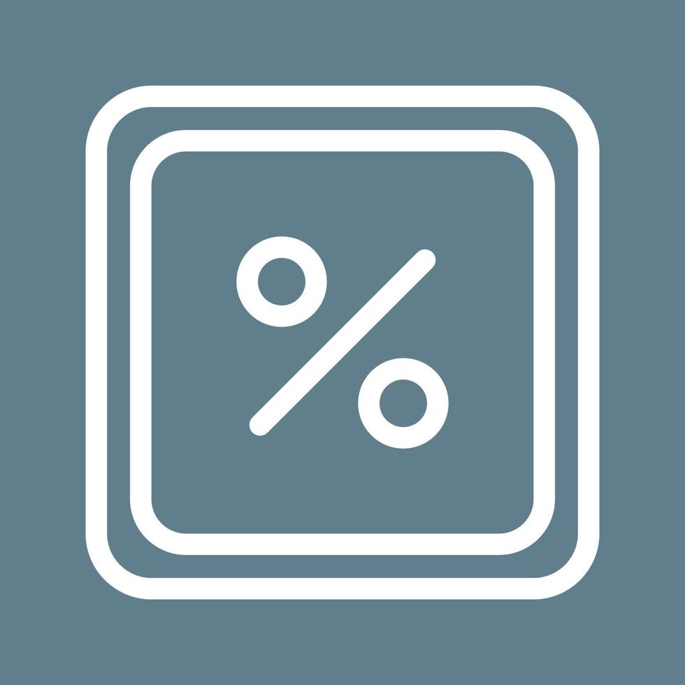 Percentage Symbol Line Color Background Icon vector