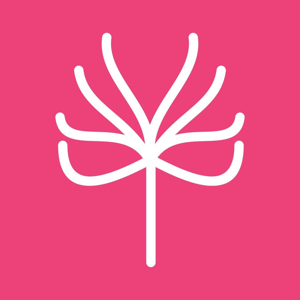 Tree with no leaves Line Color Background Icon vector