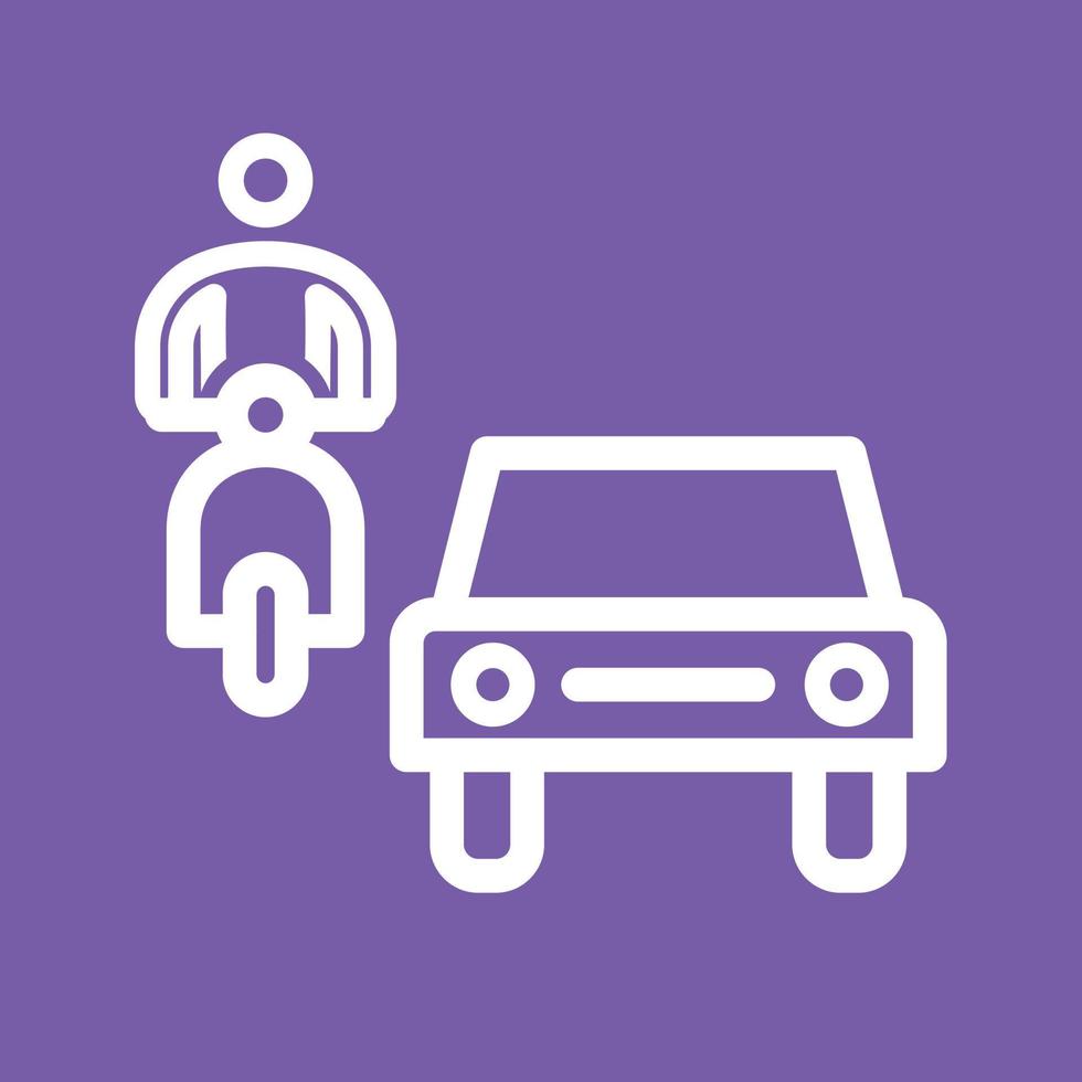 Traffic Line Color Background Icon vector
