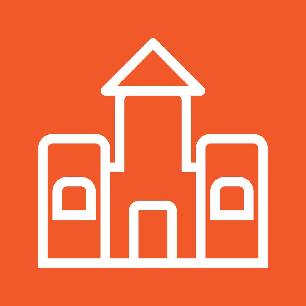 Castle Line Color Background Icon vector