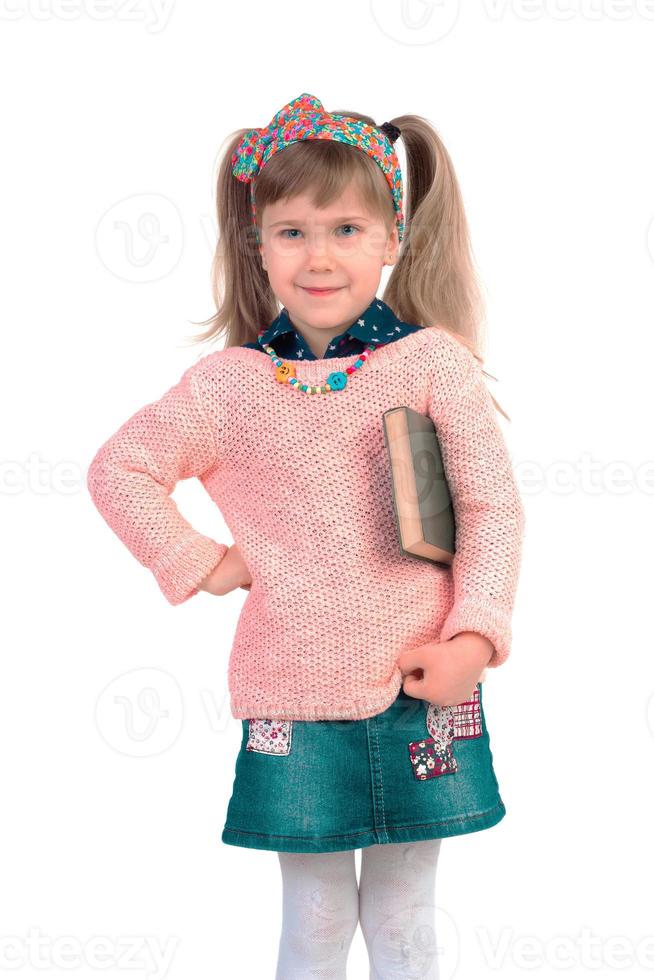 Little girl with a book photo