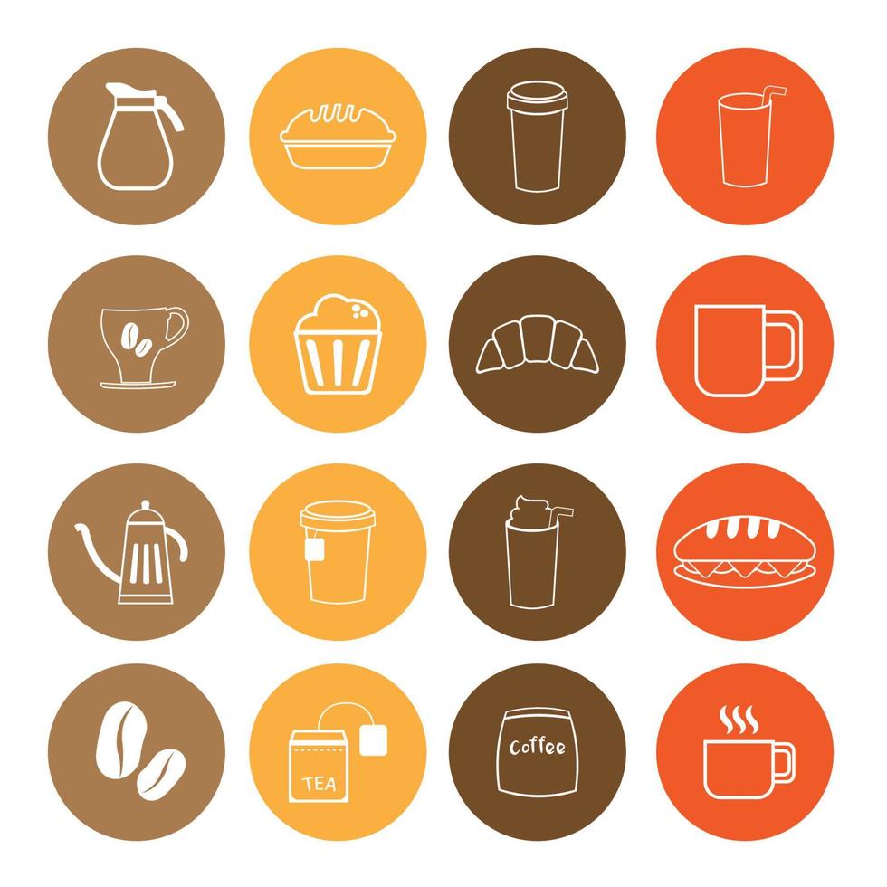 cafe icon for menu or hot drink and food concept vector
