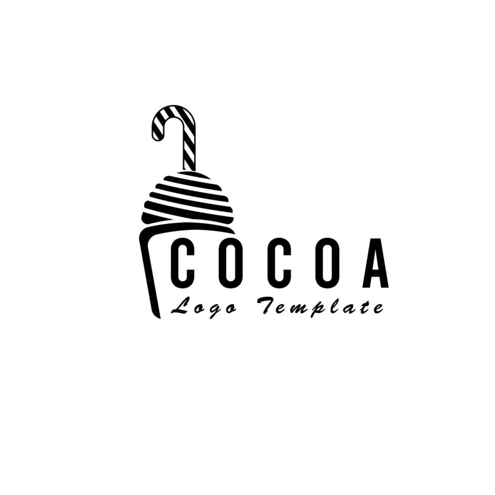 plantilla de logotipo de cacao vector