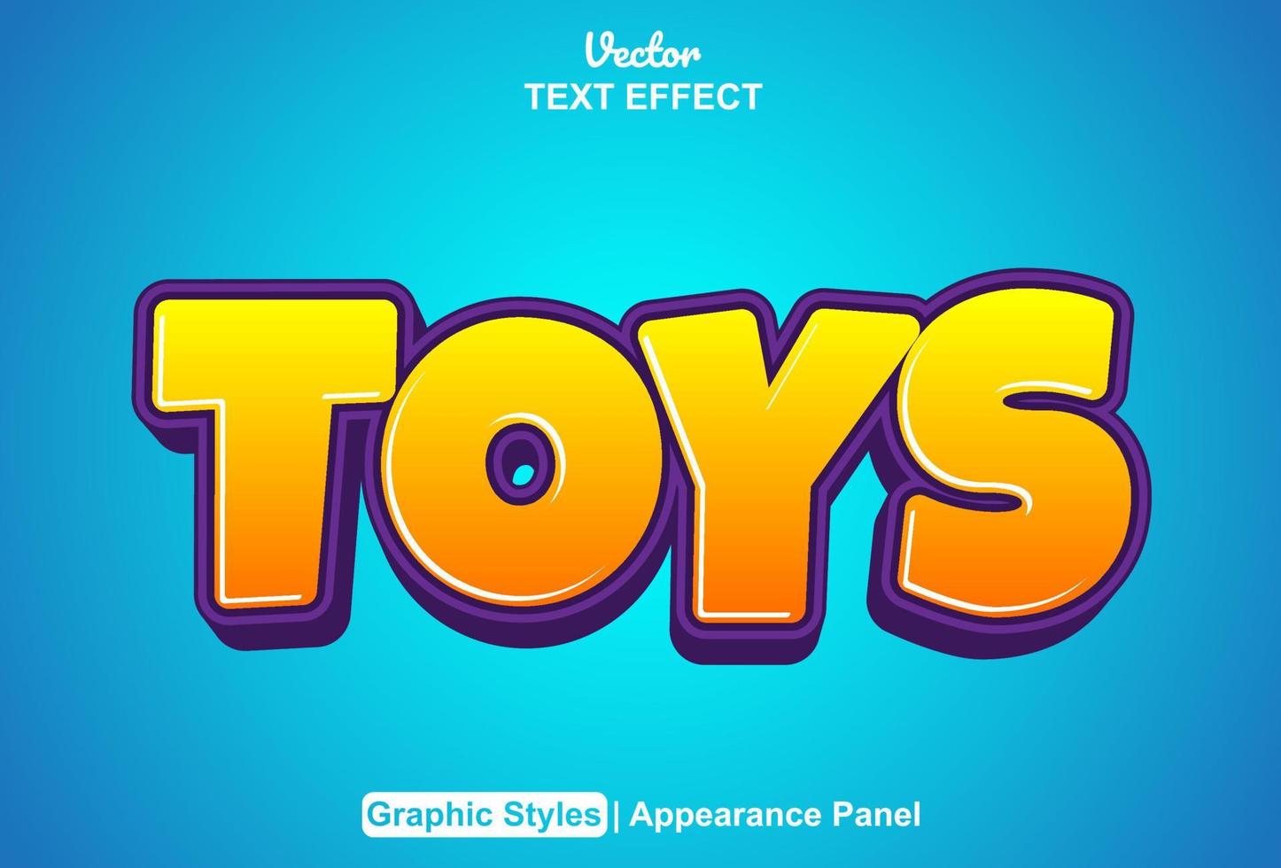 toys text effect with graphic style and editable. vector