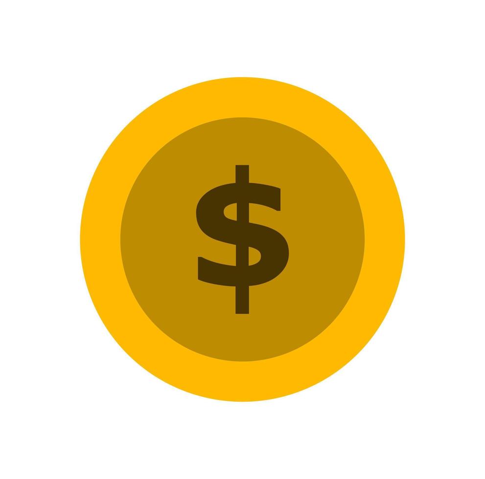 gold color money icon design vector