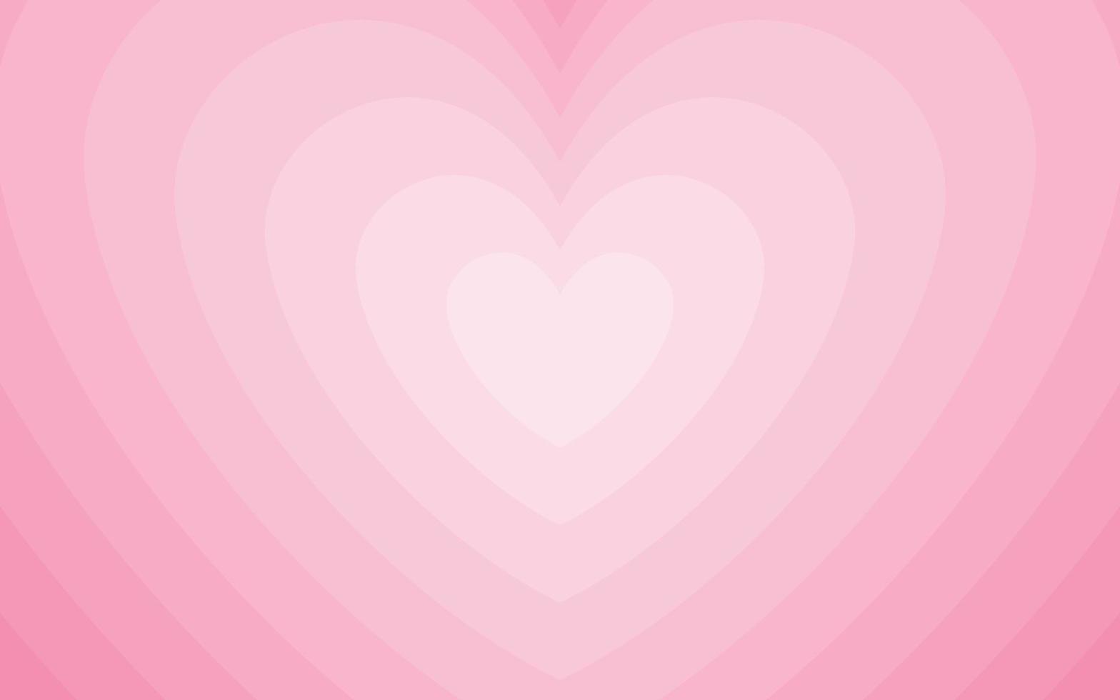 Tunnel of Concentric hearts. Romantic cute background. Pink aesthetic hearts  backdrop. Vector illustration 16348270 Vector Art at Vecteezy